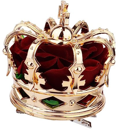 SHOWERORO Goldene Krone Haarclip Für Halloween-party Und Design Langlebig Aus Hochwertigem Für Kostüme Und Festlichkeiten Perfektes