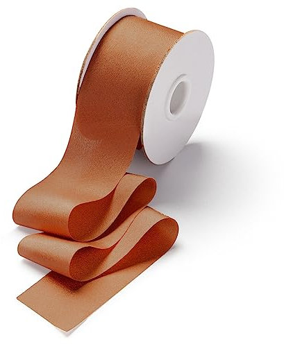 CHUQING Geschenkband Hochzeit Stoffband Terracotta Schleifenband 3,8cm Orange Chiffonband Deko Band Geburtstagsgeschenke Stuhlschärpe Tischdeko Band