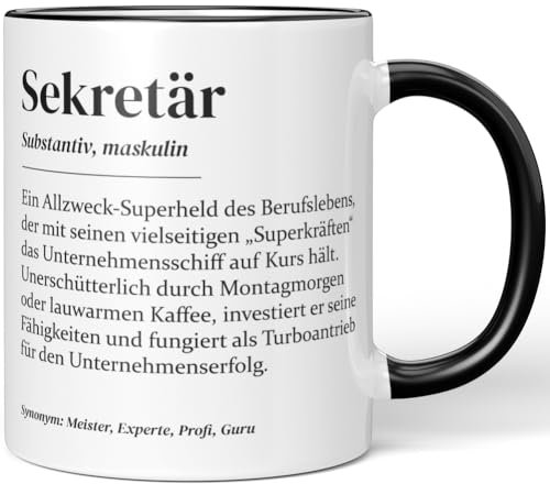 JUNIWORDS Tasse, Definition Sekretär, Schwarz (7233232)