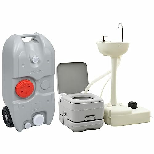 LAPOOH Tragbare Campingtoilette mit Waschbecken und Wasserbehälter, Camping Toiletten, Urinflaschen Für Männer, Camping WC, Mobile Toilette, Urinella Für Frauen3154906