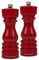 Cole & Mason H233101 London Salz und Pfeffermühle, 2er Set Manuell mit Einstellbar, Holz, Rot, 18cm, Precision+ mit Keramikmahlwerk und Carbonmahlwerk, Gewürzmühle, Mühlen für Salz, Pfeffer