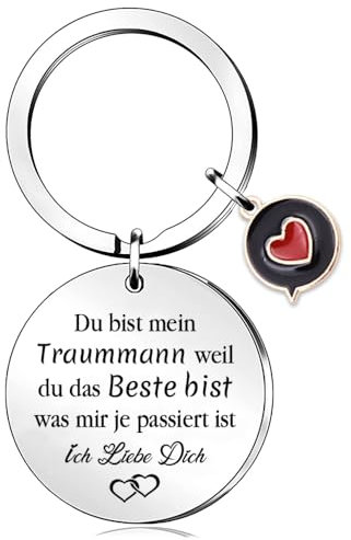 HZBLAZ Ehemann Schlüsselanhänger Geburtstag Mann Valentinstag Weihnachten Freund Distanz Niedliche Verlobung Geschenk Schätzen Traummann Hochzeitstag Liebe Erinnerung Andenken