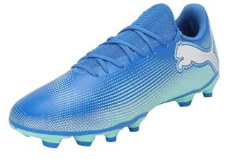 PUMA Botas de fútbol Future 7 Play FG/AG, Hyperlink Blue Mint White, 40.5 EU