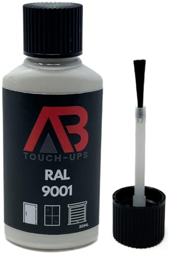RAL 9001 Cream Touch Up Paint Bottle 30ml With Brush Multi Use Window Door Metal Plastic Outdoor