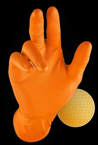 GRIPPAZ Nitril-Handschuhe, Farbe:orange, Größe:L