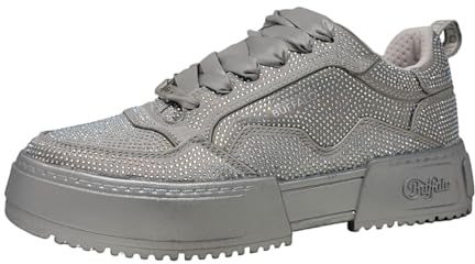 Buffalo RSE Spark Damenschuhe Für lose Einlagen Schnürer Silber Freizeit