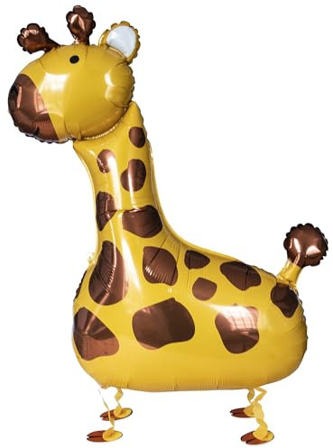 Amscan 9915926 – Ballon, der geht, Giraffe Foil Balloon, 89 cm x 109 cm