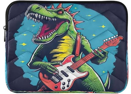 MCHIVER Laptop-Schutzhülle, Dinosaurier-Gitarre, Stern, 33,8 cm (13,3 Zoll), leicht, Computerschutz für Reisen