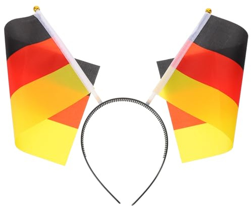 GOOHOCHY Deutschland-Flagge Haarreif Stirnband Mit Nationalflagge Als Kopfdekoration Für Fußballpartys Europapokal Und Festival Bequemer Sitz 1 Stück