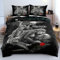 DXHOME Totenkopf Bettwäsche 135x200 Skull Schwarz Küssender Muster 3D Schädel Weiche Mikrofaser Wendebettwäsche Mädchen Teenager Bettbezug mit Reißverschluss + 1 Kissenbezug 80x80 cm