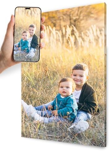 REGALOART Lienzo con Imagen Personalizada - Tamaño 30x40 cm (20 más Disponibles) - Cuadro Personalizado Montado sobre Bastidor de Madera Ecológica - Hecho en España