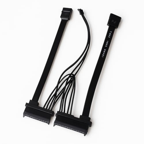 Yewseas Câble SATA Y pour 2 Disques Durs 3,5 Pouces et 2,5 Pouces, Câble SATA Innovant pour Connexion Simultanée, Alimentation 12V/3A, Idéal pour Système RAID, Supporte Transfert de Données Stable