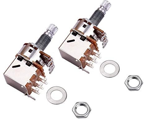2PCS 500K Push Pull Potentiometer for Electric Guitar and Bass Volume Tone Control Switch Pots Guitar Electronics Upgrade Parts