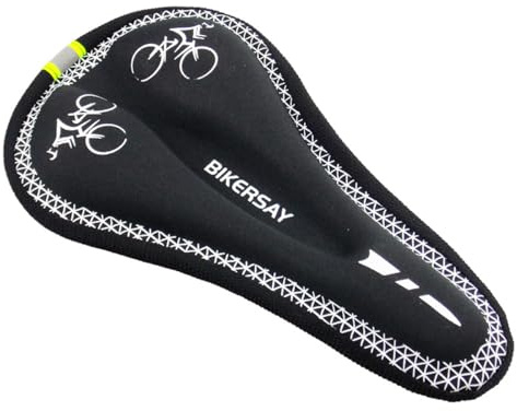 HOUSON Fahrrad Silikon-Sattelbezug für MTB/Rennrad – Extra dick & atmungsaktiv mit reflektierenden Streifen – Anti-Rutsch-Design (280x160mm, 185g) SZA002