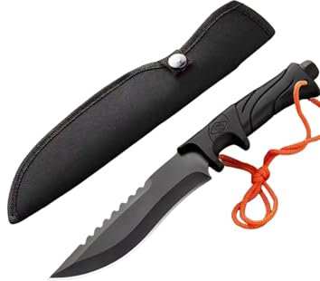 Genérico Cuchillo de Supervivencia Multiusos – Hoja Fija 14 cm con Mango Ergonómico