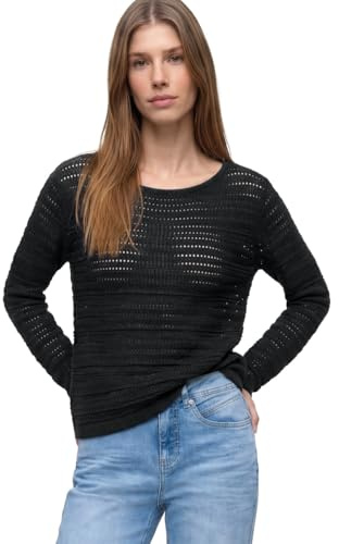 Street One Langarm Pullover mit U-Boot-Ausschnitt Shadowed Navy 44
