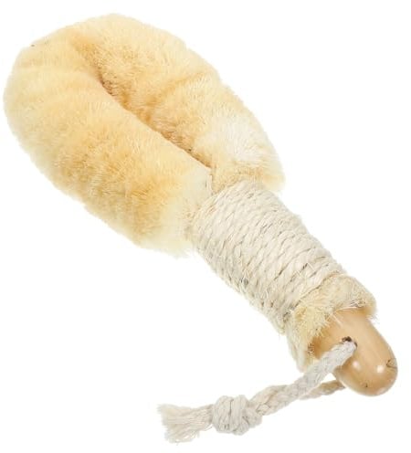 Cepillo de Baño Natural de Fibra de Sisal con Mango de Madera | Exfoliante Corporal para Ducha, Limpieza y Cómoda, Elimina Polvo y Restos con Tacto Delicado