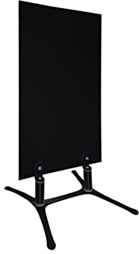 Panneau trottoir ardoise sur piétement métal noir - Dimensions 120 cm x 60 cm
