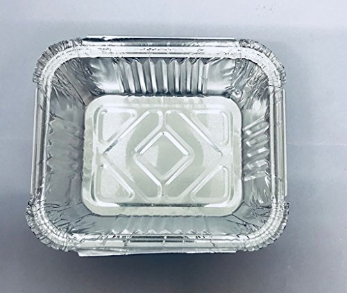 100 x Aluminium FOIL Food Takeaway CONTAINERS Trays + LIDS No2 by G&S PACKING UK LTD