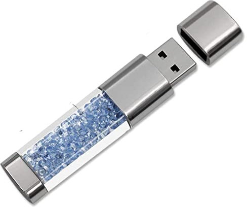 FeliSun Kristall USB-Flash-Laufwerk USB 3.0 Flash Drive Speicherstick USB Externer Speicher Data Datenspeicher USB Sticks Für Geburtstagsgeschenke Hochzeitsgeschenke(32GB,Azure)