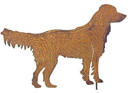 Gartenstecker Labrador Metall Gartendeko Rost Gartendeko Gold Retriever
