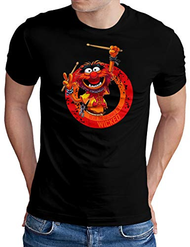 OM3® Wicked-Drummer T-Shirt - Herren - Drums Heavy Metal Rock Music - S - 5XL