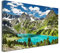 Tableau LAC ET Montagne - Impression Photo Paysage sur Toile décoration Murale - Déco Maison, Cuisine, Salon, Chambre Adulte - 50x30 cm
