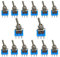 Senven 14 pezzi Mini interruttore a levetta per auto professionale, 6A 125V AC ON-ON 2 cifre 3 pin, per auto, camion, barca, cruscotto, modifica elettrica.
