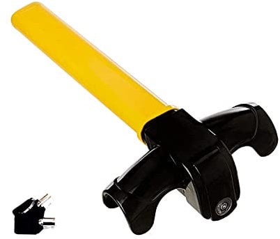 bangminda Barra Antirrobo Reforzada para Volante de Coche T-bar Bloqueo del Volante de Coche Universal con 2 Llaves Cerradura del Bloqueo Volante del Automóvil Barra antirrobo Bloqueo Volante Coche