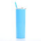20oz Slim Tumblers with Lids and Straws,Stainless Steel Double Vacuum Insulated Unbreakable Tumbler Cup,Blue,Spain