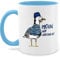 Tasse Tassen 325ml - Statement Sprüche - Moin ihr Luschen coole Möwe I - 325 ml - Hellblau - mit norddeutschen motiven spruchtasse sarkasmus moein kaffeetasse spruchtassen spruch möwen fanmug