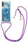 MRSTER Handykette Kompatibel mit Huawei P30 Pro, Glitzer Flüssig Bewegende Treibsand Handyhülle mit Necklace mask Lanyard Schutzhülle für Huawei P30 Pro. LP Love Blue