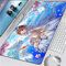Giyuco Grand Tapis de Souris de jeu700x300x4mm avec Une Couture en Caoutchouc Naturel Souple, adapté aux sous-Verres de Table au Bureau Fille Blanche Aux Cheveux Longs