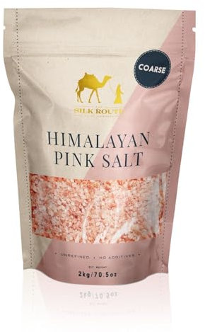 Silk Route Spice Company Sel rose de l'Himalaya 2 kg (grossière) pochette refermable