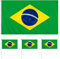 1 bandera de Brasil (90 x 150 cm), 3 mini banderas de mano de Brasil (14 x 21 cm), impermeable y resistente al sol, no se decolora, adecuada para eventos deportivos, celebraciones, fiestas