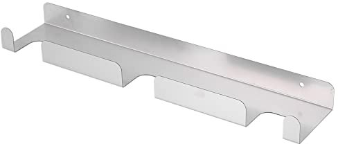 Wresetly Pizza Shovel Wall Rack Brushed Steel Pizza Peel Rack Wall Mounted Hanger Heavy Duty Pizza Shovel Holder