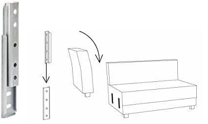 Sofa verbinder Schieber Bettgestell-Zubehör Couchverbinder Sofa-Befestigung Profil Beschlag Schiene