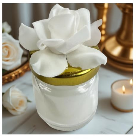 Lot de 15 Bougies Blanches en Pots de Verre avec Bouchon Doré | Cadeaux invités Élégants pour Mariage, Baptême, Anniversaire & Table Festive | Bougies Non Parfumées & Décoration Chic