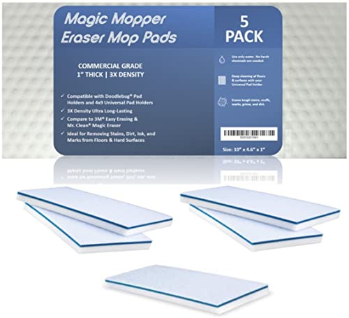 Pro-Graad Doodoodle Magic Sponge Eraser 4.6 x 10 | 3M Doodlebug Easy Erasing Pad 4610 Alternative | Compatible with Doodlebug Holders | Compare to Magic Eraser - Doodlebug Cleaning Pad | 5 Pack