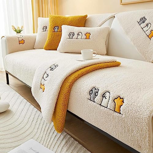 MTHGH sofaschutz，Samt rutschfest l Form 1 2 3 4 Sitzer Sofabezug ，sofaschoner Katze Hund Decke ecksofa Outdoor Sofa Überwurf,A-90x180cm