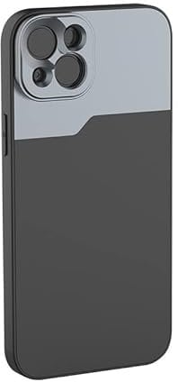 MOJOGEAR 17mm lens case for iPhone 14 Pro – Thread for macro lens, telephoto lens, anamorphic lens or DOF adapter – Sturdy case – Black/Gray