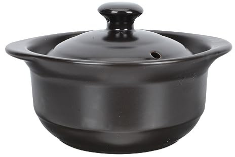 Cabilock 1pc Casserole Ceramic Soup Bowls Soup Pot with Lid Soup Bowl with Lid Baking Dish with Lid Oven Safe Kitchen Stock Pot Ceramic Casserole Dish with Lid Ceramic Clay Pot Stew Pot Gas