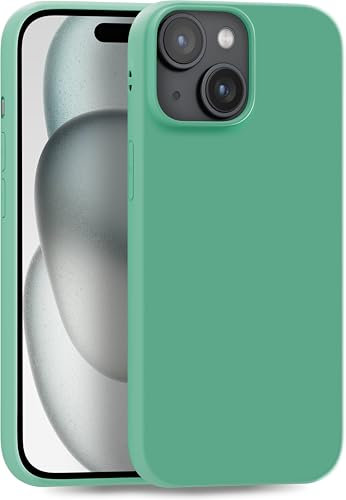 MyGadget Cover per iPhone 15 - Custodia Protettiva in Silicone Morbido – Case TPU Flessibile - Ultra Protezione Antiurto & Antigraffio - Verde scuro