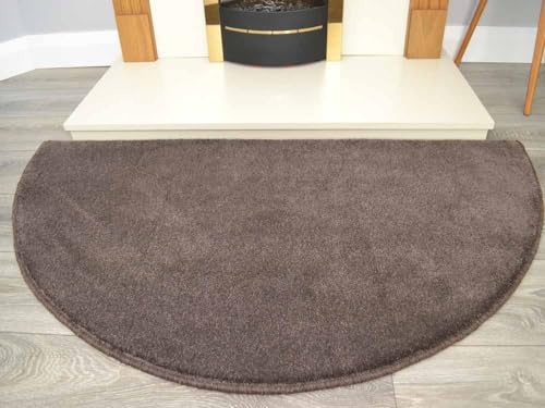 RSM RUGS Half Moon Semi Circle Floor Rugs Rug Carpet Mat Cheap (Dark Taupe)