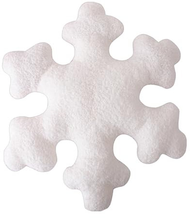 Weihnachten Plüsch Kissen - Niedliche Schneeflocke Kissen Weihnachtsdekoration, Schneeflocke Form Sofa Bett Dekoration, Weihnachten Dekorative Kissen für Schlafzimmer, Couch, Winter