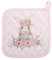 Topflappen in Pastell rosa mit Hase-Blumen Motiv