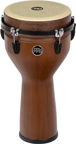 Meinl Percussion Jumbo Djembe, Braun (JD10BW) | mit mechanischem Stimmsystem, Höhe 20,5 Zoll, Durchmesser 10 Zoll, Kunststoff