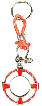 osters muschel-sammler-shop maritime Schlüsselanhänger - verschiedene Motive - Silberfarben - bester Qualität - tolles Geschenk für alle Fans des Nordens und der Inseln/Seegler (Rettungsring rot)