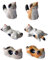 LEEQ Baguettes de Chat en Céramique Reste Rack - 6 pcs Support de Baguettes en Céramique, Chat Baguettes Reste Support Cuillère Couteau Fourchette Titulaire pour Cuisine, Table à Manger
