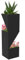 Outsunny Pot de Fleurs, Pot pour Plantes d'intérieur avec 3 Zones de Plantation, avec Trous de Drainage, pour intérieur et extérieur, en métal, 30 x 30 x 100 cm, Noir